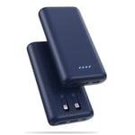 Ekrist Batterie Externe 26800mAh avec 2 Câble Intégré, PD 25W QC 4.0 Charge Rapide Batterie Portable USB C Entrée & Sortie Power Bank avec 5 Sorties 2 Entrées Compatible avec iPhone Samsung iPad-Bleu