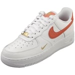 Nike Air Force 1 07 Ess Womens Fashion Trainers in White Rust Pink - 7.5 UK