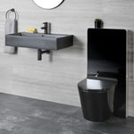 Ensemble lavabo et WC avec meuble suspendus – Noir - Nox