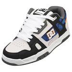 DC Shoes Stag Mens White Black Skate Trainers - 8 UK