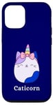 Coque pour iPhone 15 Caticorn Squish Squad Peluche Licorne Mauve