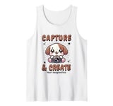 Cute Camera Dog Photographer Photo Capture & Create Puppy Tank Top