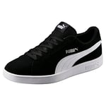 PUMA Mixte Smash V2 Baskets, Puma Noir Puma Blanc Puma Argent, 40.5 EU