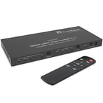 FeinTech VAX04101A eARC Pass Switch 4x1, pour 3 Sources HDMI, Soundbar et TV ou vidéoprojecteur 4K HDR Dolby Atmos Noir