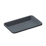 Mai & Mai Vasque à Poser Gris Noir Mat Rectangulaire 53cm Lavabo Salle de Bain Évier Lave Mains avec Cache Bonde Col104