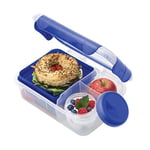 Smash Bento Lunch Box, Blue, 1.6 Liter Capacity