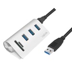 USB3.0 3-port hub LogiLink Med Minneskortsläsare