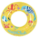 BLUE SKY - Bouée Sun Club - Gonflable - 069302 - Couleur Aléatoire - Plastique - 22 cm de Diametre - Jouet Enfant - Jeu de Plein Air - Piscine - À Partir de 4 Ans