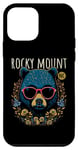 Coque pour iPhone 12 mini Rocky Mount NC Fun Ours portant des lunettes Motif fleurs