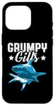 Coque pour iPhone 16 Pro Shark Grumpy Gills Angry Dad Father (téléfilm rétro amusant)