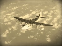 Artists recreation of World War 2 vintage flying boat used by the allies as a scout and bomber