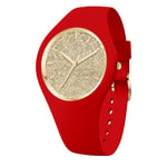 Montre Femme ICE WATCH GLITTER 021080 Silicone Rouge d'Or 39mm Sub 100mt