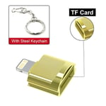 Elough-Adaptateur de lecteur de carte Micro SD TF pour iOS 12,système supérieur,lecteur de carte mémoire OTG pour iPhone 14,13 TF vers IOS,VopeC,Micro OTG - Type Gold TF to ios