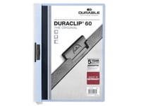 Durable Duraclip 60, Lyseblå, Gjennomsiktig, Pvc, 60 Ark, A4, 1 Stykker