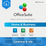 OfficeSuite Home & Business pour MAC - Licence à vie - Pack Office pour MacOS - Documents, Sheets et Slides | Lifetime | 1 appareil | 1 Usager | Code d'activation Mac - envoi par email