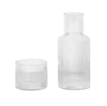 Ripple Small Carafe Set Karaff Med Dricksglas, Klar