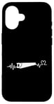 Coque pour iPhone 16 Woodworker Heartbeat Homme Femme Fière Charpentier Drôle