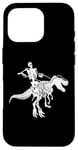 Coque pour iPhone 16 Pro Squelette Riding T-Rex Cute Dino Lovers