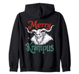 Merry Krampus Christmas Ugly Monster Men Women Kids Funny Zip Hoodie