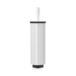 Brabantia Toilet Brush and Holder, Stainless-Steel, White, 2-Piece, 483325,Standard