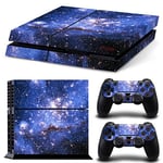Mcbazel Anti-Scrath Decal Vinyl Sticker Skin Cover full skin sticker faceplates for Original PS4 Console and Controller Only(Not for PS4 Slim/Pro) Galaxy