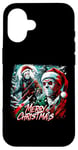 iPhone 16 Merry Christmas Festive Slasher Candy Cane Menace Case