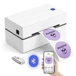 MUNBYN Shipping Label Printer Bluetooth Connection, Thermal Label Printer 4x6, Postage Label Printer for Business, Compatible with Etsy, Shopify, Ebay, Amazon, Royal Mail, DHL, DPD, Evri, 130B, White