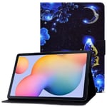 Samsung Galaxy Tab S6 Lite etc. Utskriftsetui - Blå sommerfugl