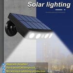 Solar Lights Outdoor, [2 kpl] Aurinkovalot ulkona liiketunnistin, 360° Outdoor Solar Spotlight [1200mAh] Vesitiivis Outdoor Solar Lantern Garden (musta) [Energialuokka A+++]