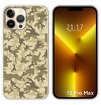 Coque Silicone pour IPHONE 13 Pro Max (6.7) Design Sable Camouflage Dessins