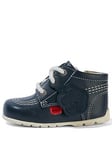 Kickers Baby Kick Hi Boot, Navy, Size 2 Younger