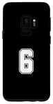 Coque pour Galaxy S9 Numéro 6 à l'arrière – Maillot d'anniversaire de l'équipe de sport numéroté