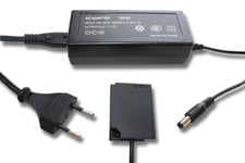 vhbw Bloc d'alimentation, chargeur adaptateur compatible avec Nikon CoolPix S9400, S9500, S9600 appareil photo, caméra vidéo - Câble 2m, coupleur DC