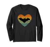 I Love Flying Fox Bat Fan Retro Bat Long Sleeve T-Shirt