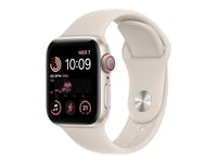 Apple Watch Se (Gps + Cellular) - 2A Generation - 40 Mm - Stjärnljusaluminium - Smart Klocka Med Sportband - Fluoroelastomer - Starlight - Bandstorlek: Standard - 32 Gb - Wi-Fi, Lte, Bluetooth - 4G - 27.8 G