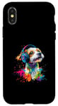 iPhone X/XS Artistic Colorful Jack Russell Terrier Headphones Dog Jacky Case