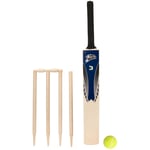 Cricket Set Garden Kids Fun Park Play Wooden Wickets Bat Cricket Ball Size 3