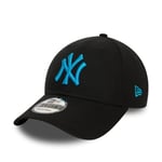 NEW ERA NEW YORK YANKEES BASEBALL CAP.9FORTY LEAGUE ESSENTIAL BLACK BLUE HAT S24