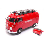 VW TYPE 2 (T1) BUS DELIVERY VAN FEUERWEHR WITH LADDER ON THE ROOF 1:24 MotorMax