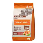 Nature's Variety Original - Croquettes pour Chats Adultes Stérilisés au Saumon sans arêtes - 3kg