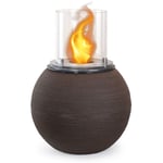 Divina Fire - Brasero de jardin cheminée au bioéthanol pour intérieur et extérieur botticelli Terra Brown d.40 x h54