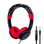 Kids Headphones with Microphone,Toddler Headphone Safe Volume Limited 85dB for Children Wired On Ear Girls Boys Earphones for iPad/Tablet/Online/School/Travel-Black