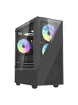 Darkflash Aigo E330M computer case + 4 argb fans (black) - Kabinet - Miditower - Sort