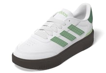 adidas Femme Courtblock Shoes 7 Chaussures, FTWR White Semi Court Green Semi Green Spark, 40 2/3 EU