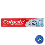 3x Colgate Dentifrice 75 Ml. Baking Soda