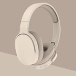 Smarta brusreducerande Bluetooth-hörlurar, HiFi hopfällbara trådlösa hörlurar, ergonomiska Bluetooth 5.1-kompatibla, stereo runt örat-hörlurar (beige)