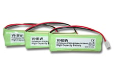 vhbw 3x Batteries téléphones fixes Ni-MH 500mAh (2.4V) compatible avec Binatone Fusion 2815, Fusion 2925, iDect M3i, iDect M5i, Zest Remplace VTHC04RN00