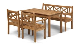 Skagerak Skagen Set, Teak (2 Chairs, 1 Bench, 1 Table)