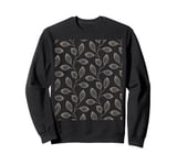 Climbing Vine Leaves Grey Cut Out Sweatshirt