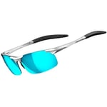 ATTCL Homme Lunettes de Soleil Polarisées Sports Lunette De Soleil Polarisé Al-Mg métal Cadre super léger Silver-BLUE